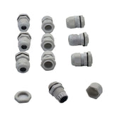 Twin Eagle Imports Cable Gland 10 Pack IP68 PG11 White Nylon Cable Gland 5-10mm Cable Range